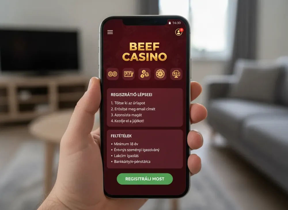 Beef casino regisztráció lépései és feltételei